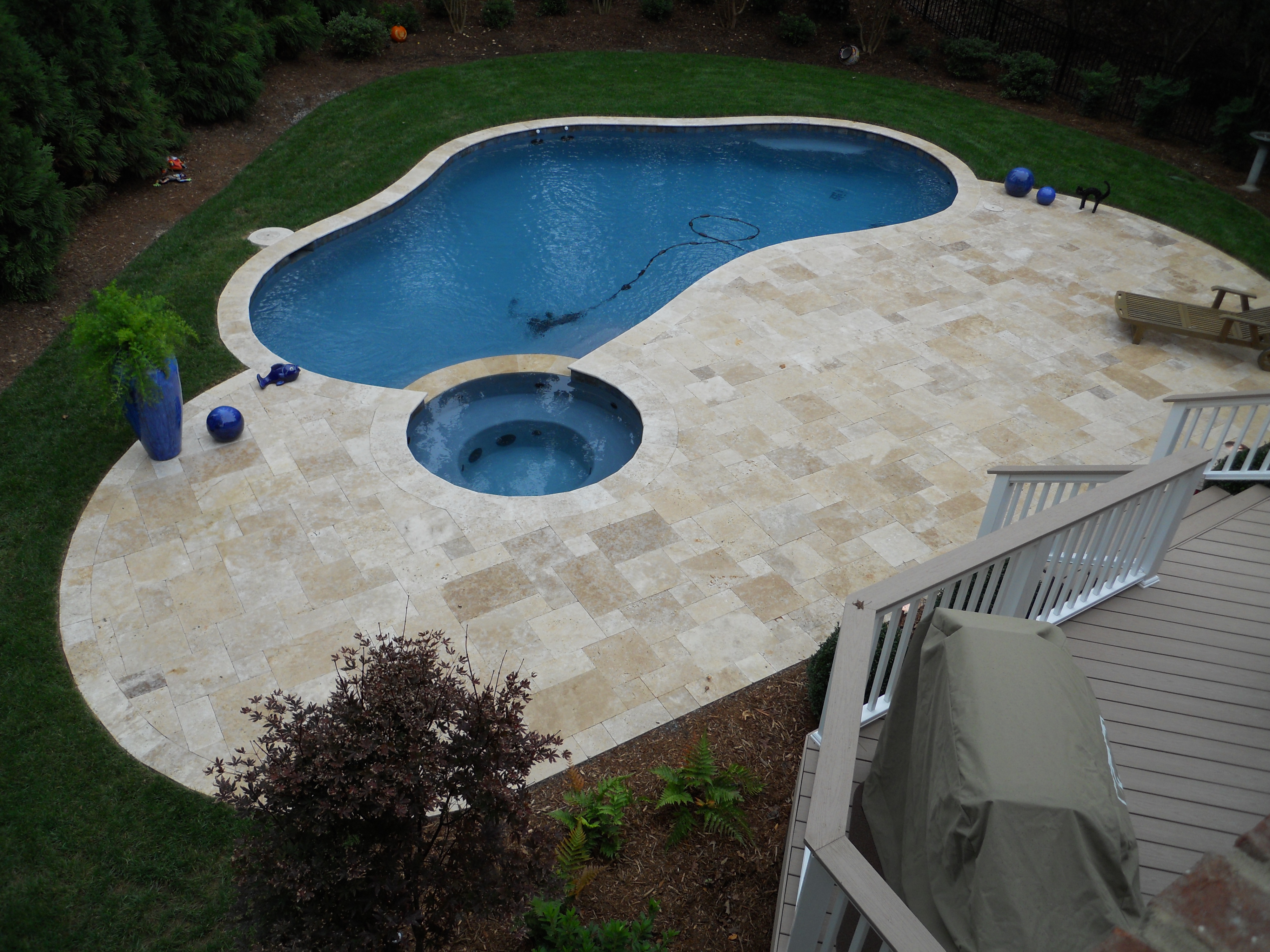 Swimming Pool With Outdoor Living Design Charlotte NC Henderson